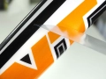 Zestaw folii ochronnych na rower elektryczny e-bike zjazdowy DH downhill / enduro. Folia błyszcząca na lakierze błyszczącym.