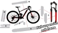 Zestaw foli ochronnych na rower mtb full. NOSO BIKE PROTECTION. SCHEMAT