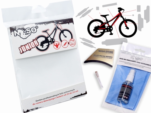 Zestaw folii ochronnych na rower dziecięcy koła max 24'