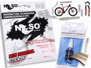 Folia ochronna na rower górski / MTB hardtail – NOSO ELITE PPFU, zestaw XXL na cały rower