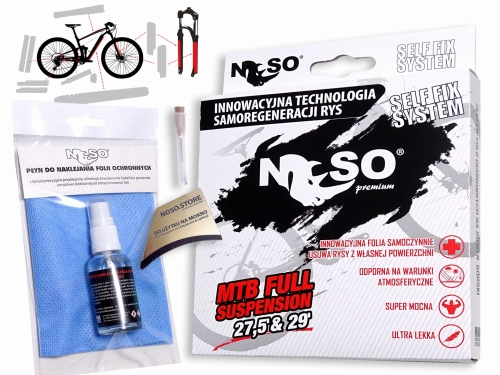 Zestaw foli ochronnych na rower mtb full. NOSO BIKE PROTECTION.