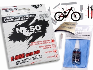 Folia ochronna na rower zjazdowy E-bike DH / ENDURO – NOSO ELITE PPFU, zestaw XXL na cały rower