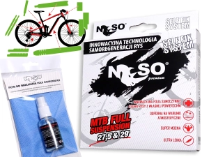 Folia ochronna na rower górski / MTB fullsuspension – NOSO PREMIUM PPFH, zestaw XXL na cały rower