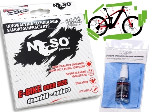 Folia ochronna na rower zjazdowy E-bike DH / ENDURO – NOSO ELITE PPFU, zestaw XXL na cały rower