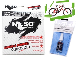 Folia ochronna na rower zjazdowy DH / ENDURO – NOSO PREMIUM PPFH, zestaw XXL na cały rower