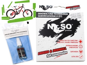 Folia ochronna na rower zjazdowy DH / ENDURO – NOSO ELITE PPFU, zestaw XXL na cały rower