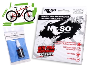 Folia ochronna na rower górski / MTB fullsuspension – NOSO ELITE PPFU, zestaw XXL na cały rower