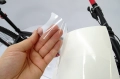 Zestaw folii ochronnych na rower dziecięcy koła max 24' Folia przeźroczysta błyszcząca.