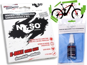 Folia ochronna na rower elektryczny E-bike DH / ENDURO – NOSO ULTIMATE CPF-R, CERAMICZNA, zestaw XXL na cały rower